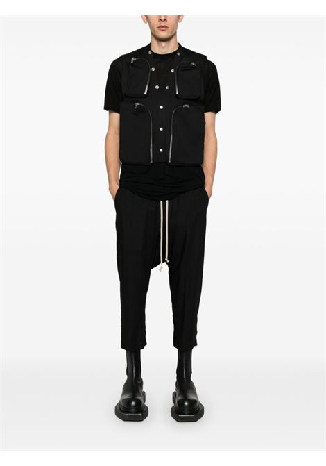 gilet cargo uomo nero RICK OWENS | RU01E5767 TE09